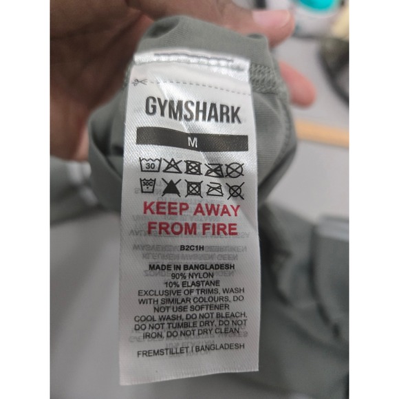 Gymshark Contrast Seamless‎ High Rise Leggings Athletic Unit Green Activewear M - Picture 8 of 8